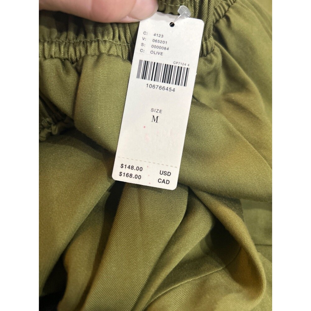 Anthropologie Women’s Draped Balloon Harem Pants size M NWT Olive Green Pull-On - Picture 8 of 10
